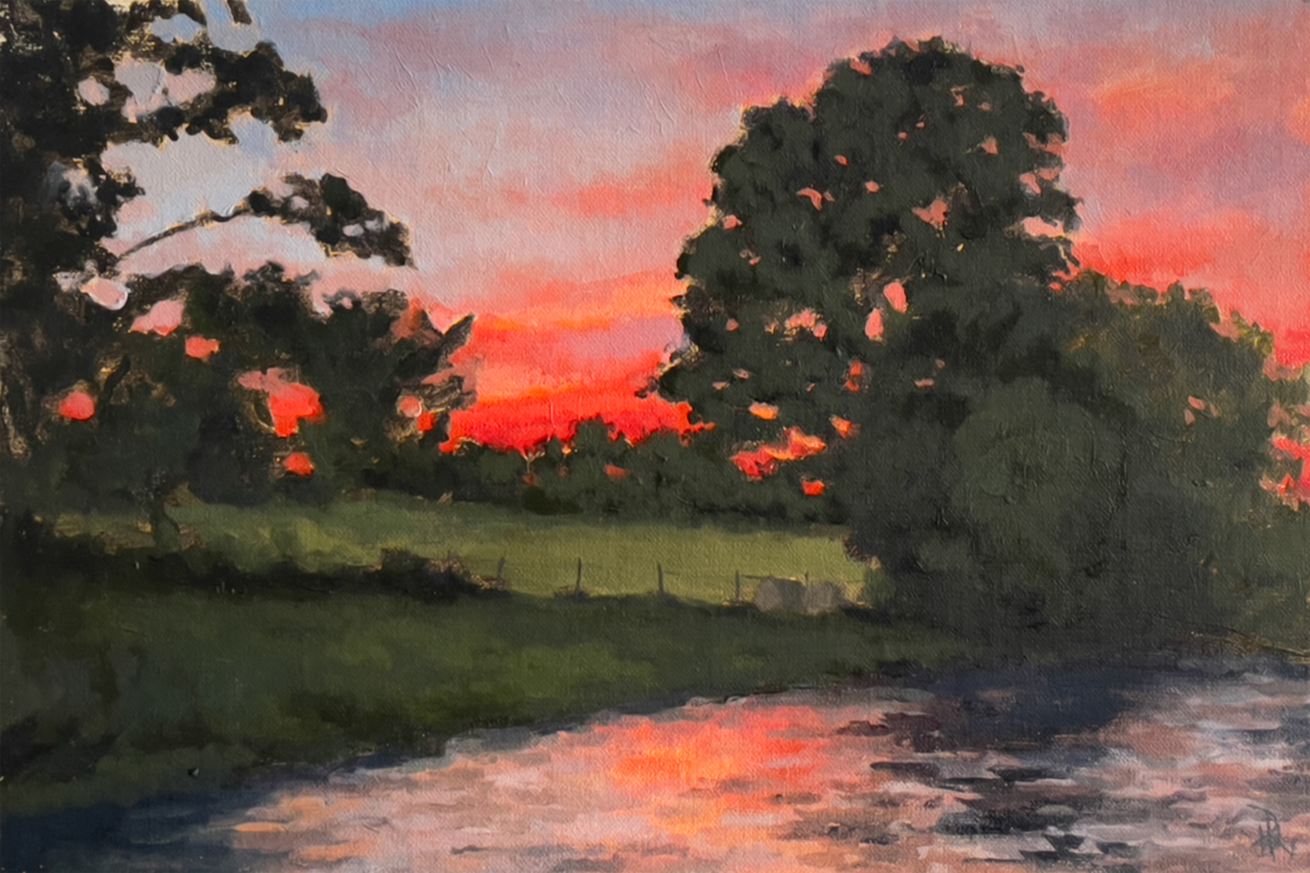 Harry Durdin Robertson - River Slaney Sunset